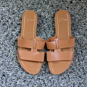 JCrew Tan Slide Sandals